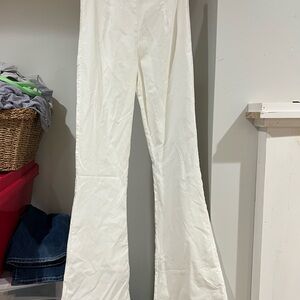 White Fox Boutique Cream Flared Trousers